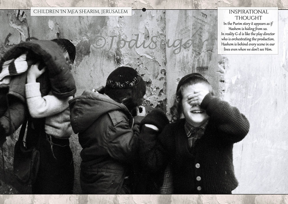 Hiding from my lens in the Mea Shearim neighborhood in Jerusalem