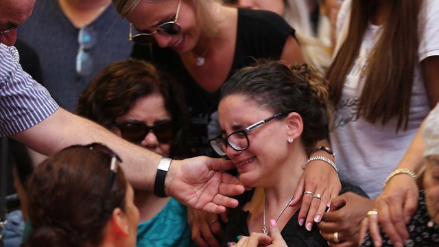 Tal Ovadia at Yotam's funeral