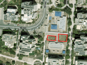 Aerial photo of garden site