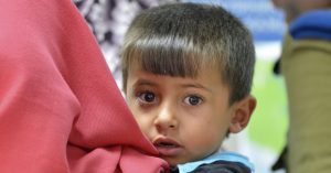 A child from Syria brought to Israel through Amaliah's "Bus of Angels" program.